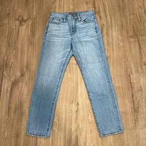 Jcrew point sur denim high rise light wash straight leg size 26
